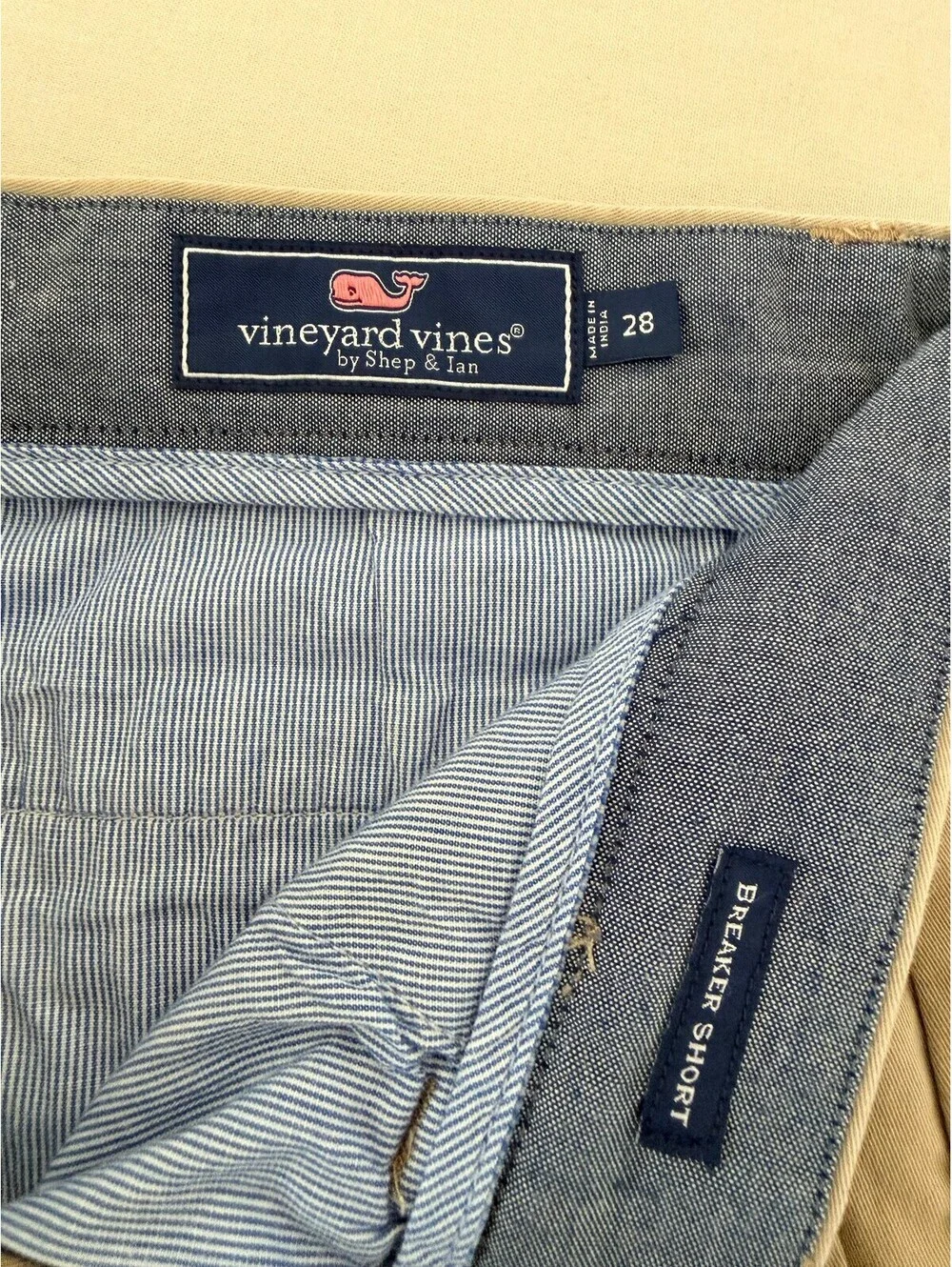 Vineyard Vines Breaker Shorts Khaki Stretch Chino Men's Size 28